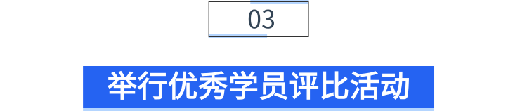 小标题-举行优秀学员评比活动